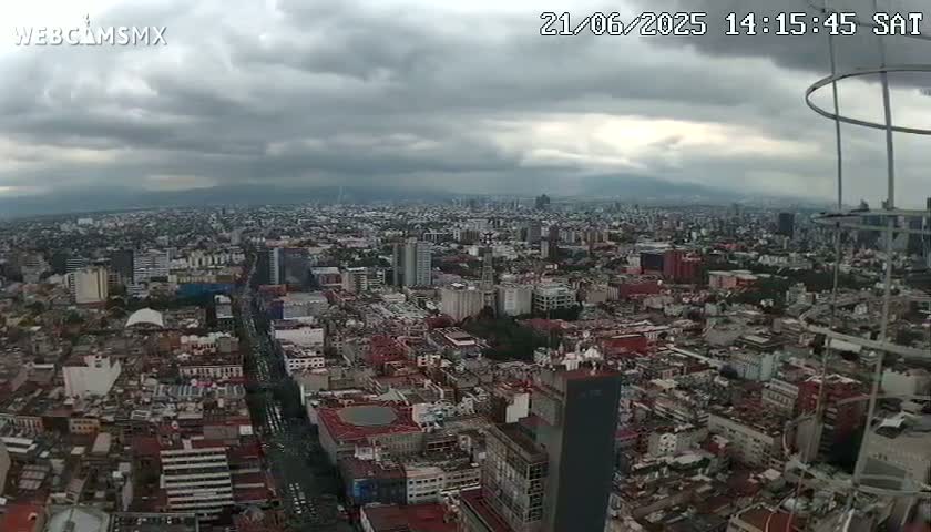 South View of Mexico City from Torre Latino Americana Tower PTZ  Live Cam - Cuauhtemoc, Ciudad de Mexico, Mexico
