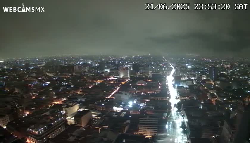 South View of Mexico City from Torre Latino Americana Tower PTZ  Live Cam - Cuauhtemoc, Ciudad de Mexico, Mexico