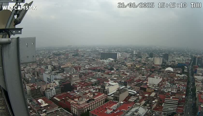 South View of Mexico City from Torre Latino Americana Tower PTZ  Live Cam - Cuauhtemoc, Ciudad de Mexico, Mexico