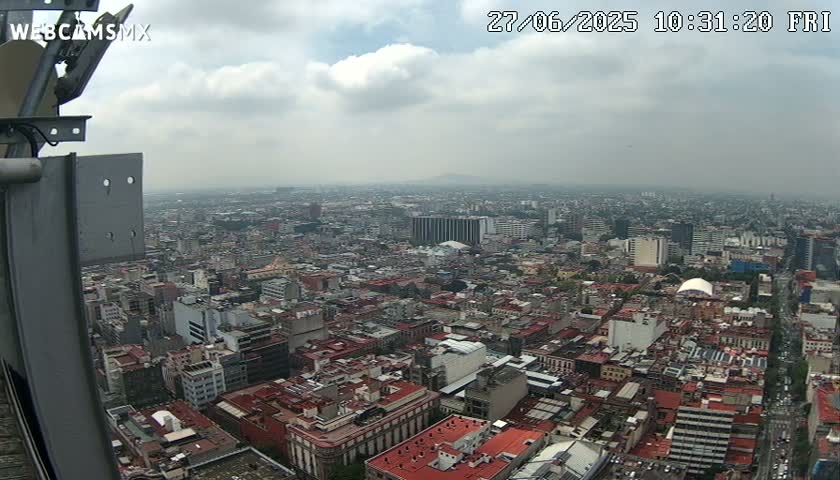 South View of Mexico City from Torre Latino Americana Tower PTZ  Live Cam - Cuauhtemoc, Ciudad de Mexico, Mexico