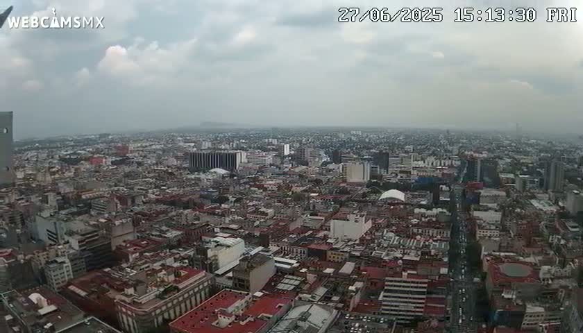 South View of Mexico City from Torre Latino Americana Tower PTZ  Live Cam - Cuauhtemoc, Ciudad de Mexico, Mexico