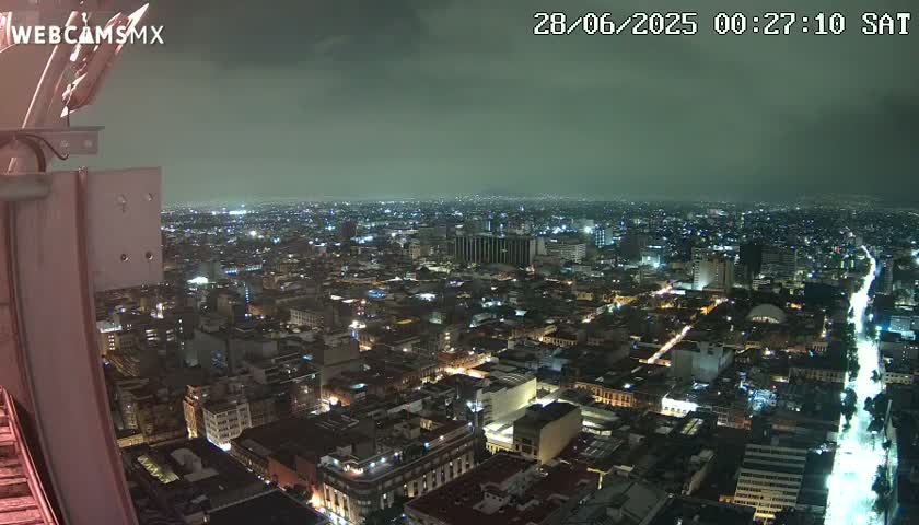 South View of Mexico City from Torre Latino Americana Tower PTZ  Live Cam - Cuauhtemoc, Ciudad de Mexico, Mexico