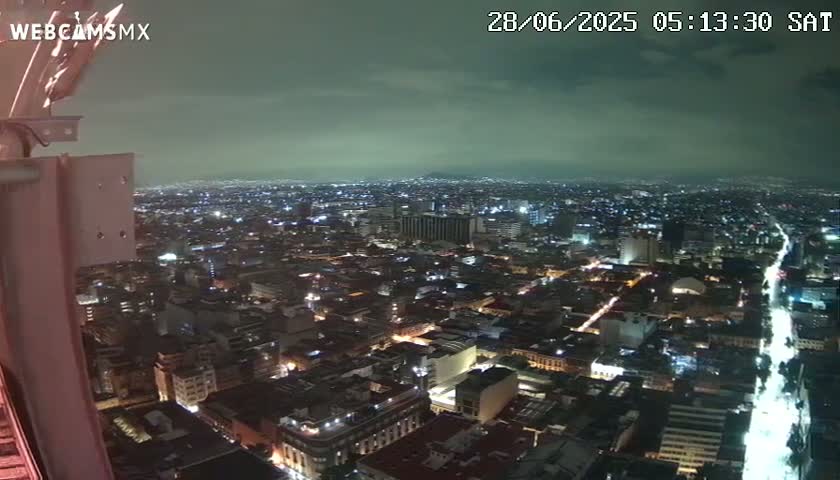 South View of Mexico City from Torre Latino Americana Tower PTZ  Live Cam - Cuauhtemoc, Ciudad de Mexico, Mexico
