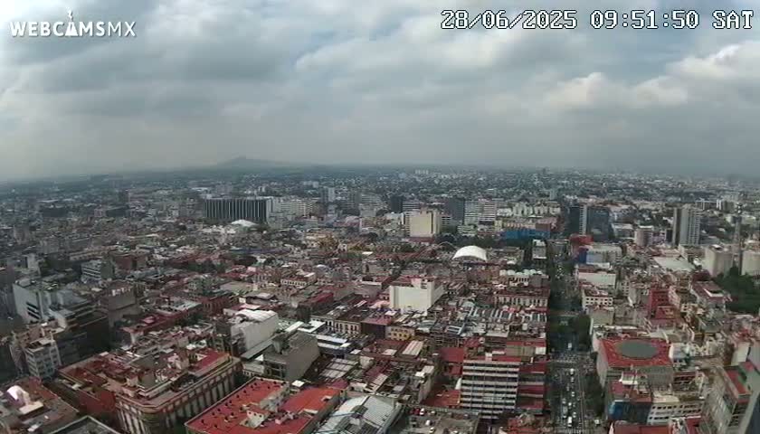South View of Mexico City from Torre Latino Americana Tower PTZ  Live Cam - Cuauhtemoc, Ciudad de Mexico, Mexico