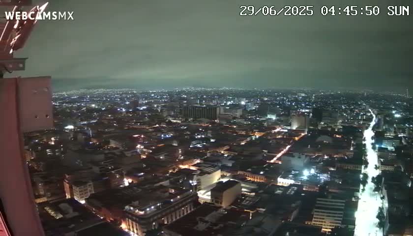 South View of Mexico City from Torre Latino Americana Tower PTZ  Live Cam - Cuauhtemoc, Ciudad de Mexico, Mexico