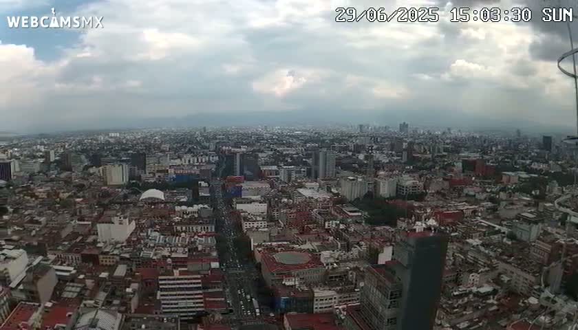 South View of Mexico City from Torre Latino Americana Tower PTZ  Live Cam - Cuauhtemoc, Ciudad de Mexico, Mexico