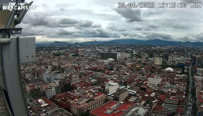 South View of Mexico City from Torre Latino Americana Tower PTZ  Live Cam - Cuauhtemoc, Ciudad de Mexico, Mexico