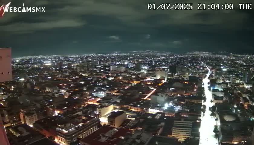 South View of Mexico City from Torre Latino Americana Tower PTZ  Live Cam - Cuauhtemoc, Ciudad de Mexico, Mexico