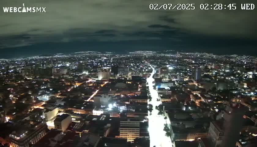 South View of Mexico City from Torre Latino Americana Tower PTZ  Live Cam - Cuauhtemoc, Ciudad de Mexico, Mexico