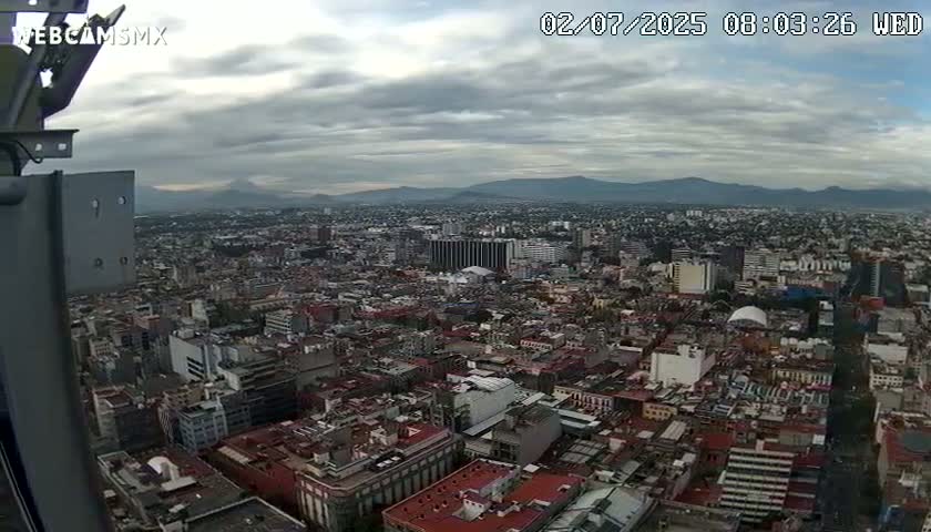 South View of Mexico City from Torre Latino Americana Tower PTZ  Live Cam - Cuauhtemoc, Ciudad de Mexico, Mexico