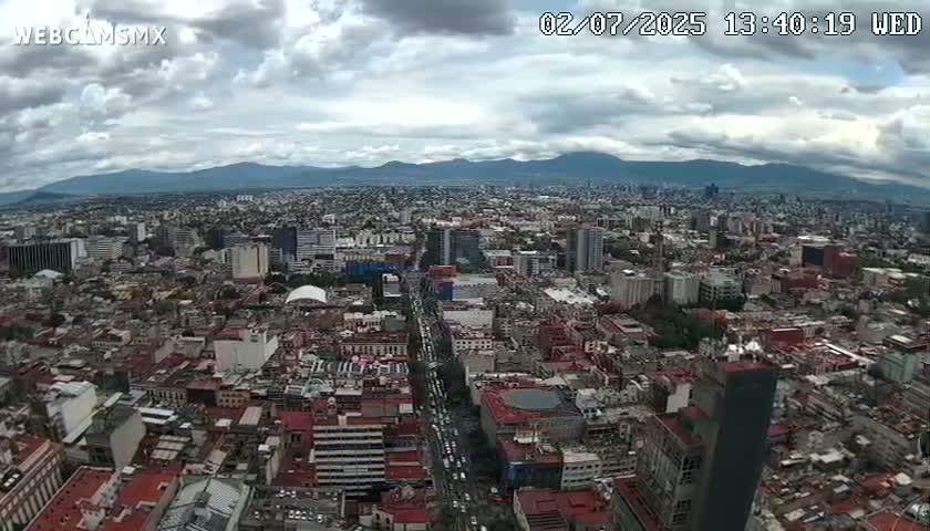 South View of Mexico City from Torre Latino Americana Tower PTZ  Live Cam - Cuauhtemoc, Ciudad de Mexico, Mexico