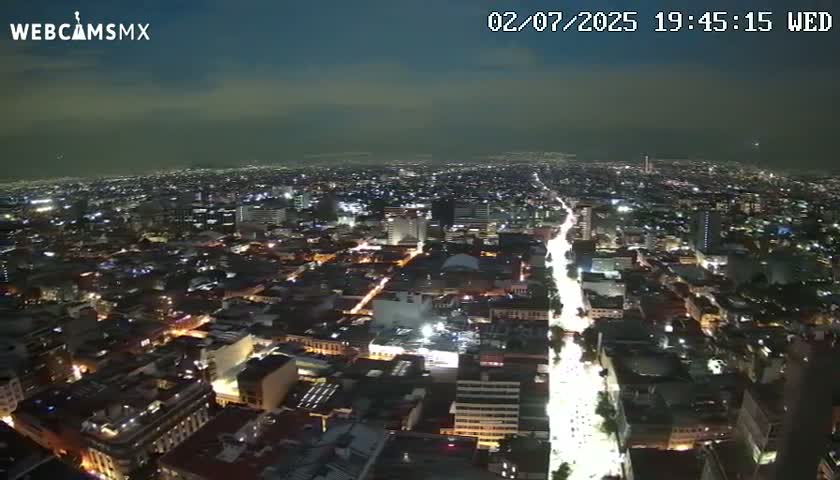 South View of Mexico City from Torre Latino Americana Tower PTZ  Live Cam - Cuauhtemoc, Ciudad de Mexico, Mexico