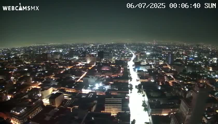 South View of Mexico City from Torre Latino Americana Tower PTZ  Live Cam - Cuauhtemoc, Ciudad de Mexico, Mexico