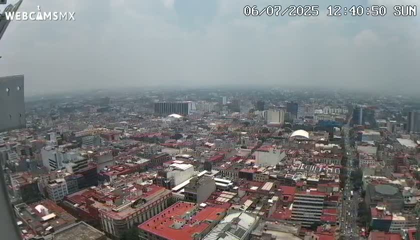 South View of Mexico City from Torre Latino Americana Tower PTZ  Live Cam - Cuauhtemoc, Ciudad de Mexico, Mexico