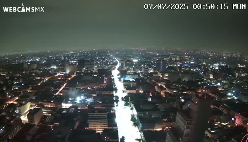 South View of Mexico City from Torre Latino Americana Tower PTZ  Live Cam - Cuauhtemoc, Ciudad de Mexico, Mexico