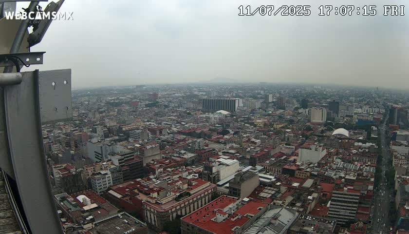 South View of Mexico City from Torre Latino Americana Tower PTZ  Live Cam - Cuauhtemoc, Ciudad de Mexico, Mexico