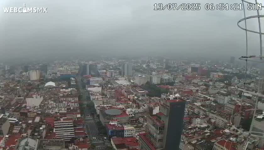South View of Mexico City from Torre Latino Americana Tower PTZ  Live Cam - Cuauhtemoc, Ciudad de Mexico, Mexico