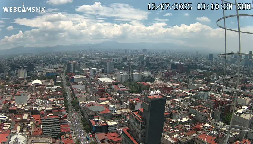 South View of Mexico City from Torre Latino Americana Tower PTZ  Live Cam - Cuauhtemoc, Ciudad de Mexico, Mexico