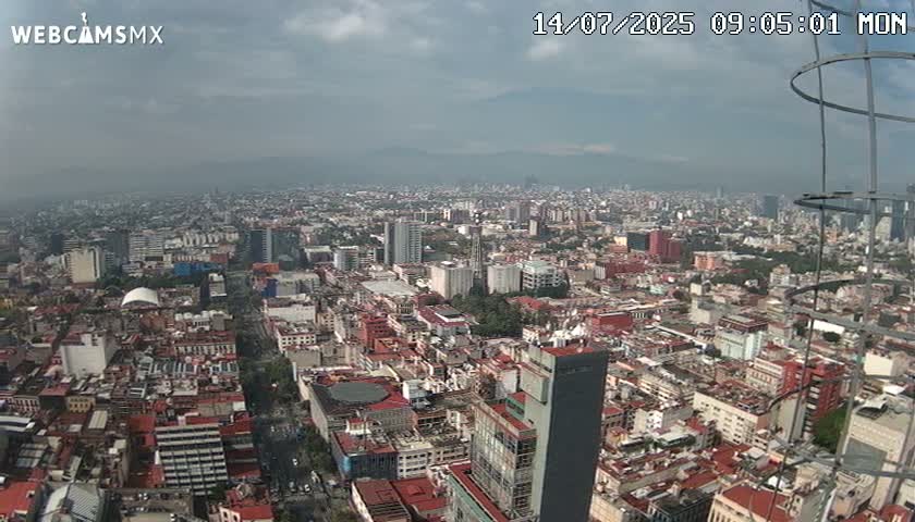 South View of Mexico City from Torre Latino Americana Tower PTZ  Live Cam - Cuauhtemoc, Ciudad de Mexico, Mexico