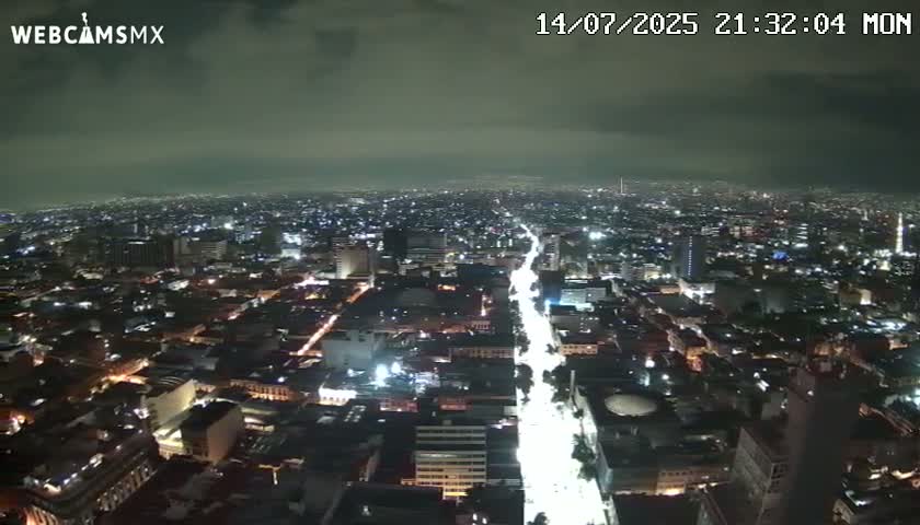 South View of Mexico City from Torre Latino Americana Tower PTZ  Live Cam - Cuauhtemoc, Ciudad de Mexico, Mexico