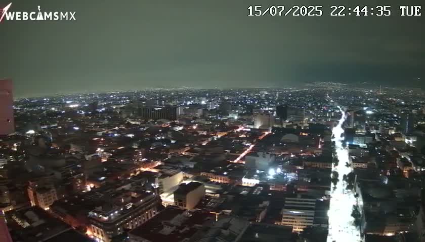 South View of Mexico City from Torre Latino Americana Tower PTZ  Live Cam - Cuauhtemoc, Ciudad de Mexico, Mexico