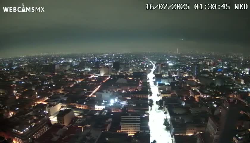 South View of Mexico City from Torre Latino Americana Tower PTZ  Live Cam - Cuauhtemoc, Ciudad de Mexico, Mexico