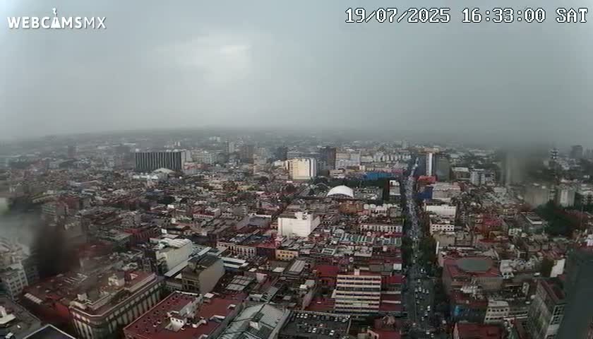South View of Mexico City from Torre Latino Americana Tower PTZ  Live Cam - Cuauhtemoc, Ciudad de Mexico, Mexico