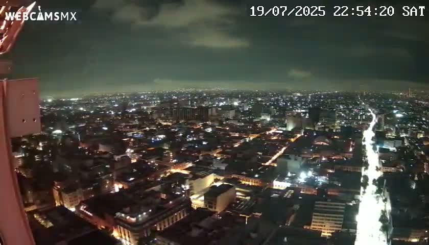 South View of Mexico City from Torre Latino Americana Tower PTZ  Live Cam - Cuauhtemoc, Ciudad de Mexico, Mexico