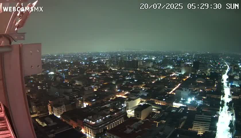 South View of Mexico City from Torre Latino Americana Tower PTZ  Live Cam - Cuauhtemoc, Ciudad de Mexico, Mexico