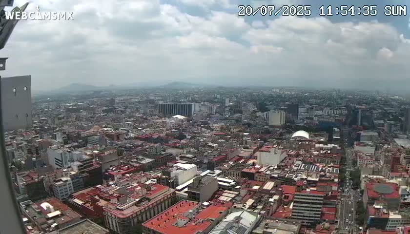 South View of Mexico City from Torre Latino Americana Tower PTZ  Live Cam - Cuauhtemoc, Ciudad de Mexico, Mexico