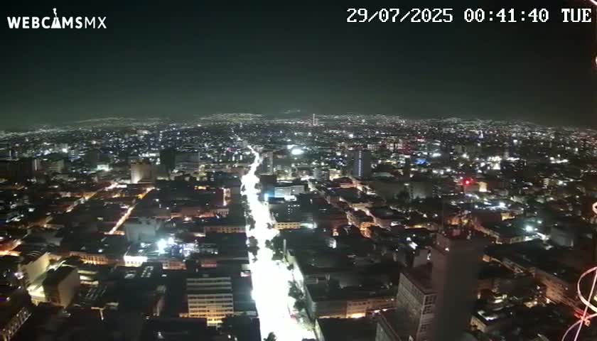 South View of Mexico City from Torre Latino Americana Tower PTZ  Live Cam - Cuauhtemoc, Ciudad de Mexico, Mexico