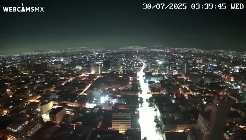 South View of Mexico City from Torre Latino Americana Tower PTZ  Live Cam - Cuauhtemoc, Ciudad de Mexico, Mexico