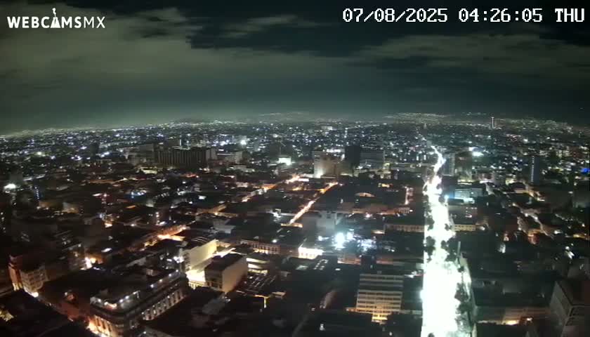 South View of Mexico City from Torre Latino Americana Tower PTZ  Live Cam - Cuauhtemoc, Ciudad de Mexico, Mexico