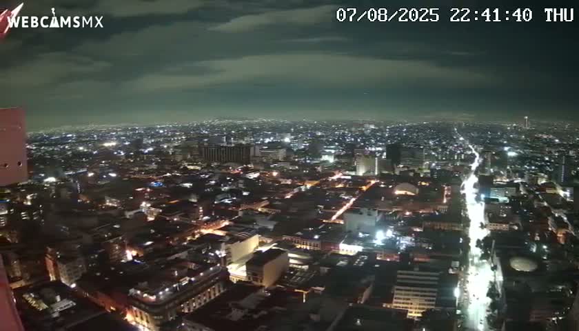 South View of Mexico City from Torre Latino Americana Tower PTZ  Live Cam - Cuauhtemoc, Ciudad de Mexico, Mexico