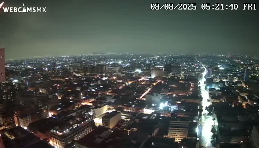South View of Mexico City from Torre Latino Americana Tower PTZ  Live Cam - Cuauhtemoc, Ciudad de Mexico, Mexico