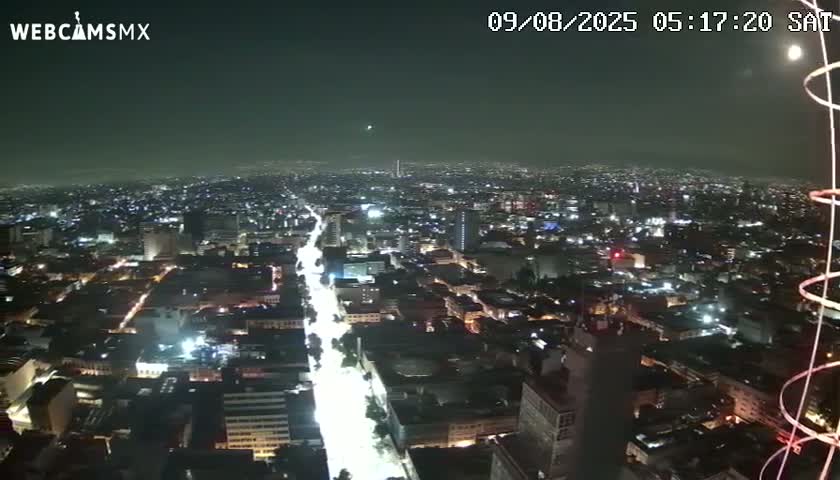 South View of Mexico City from Torre Latino Americana Tower PTZ  Live Cam - Cuauhtemoc, Ciudad de Mexico, Mexico