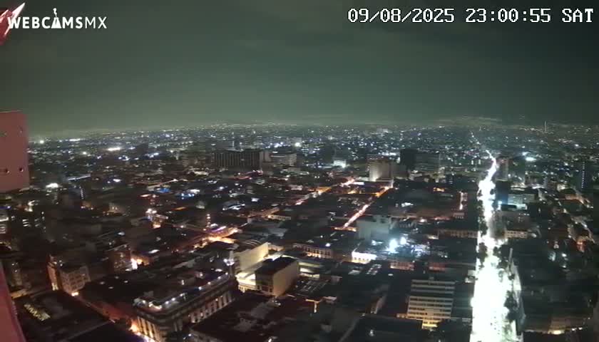 South View of Mexico City from Torre Latino Americana Tower PTZ  Live Cam - Cuauhtemoc, Ciudad de Mexico, Mexico