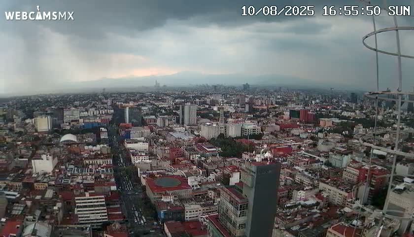 South View of Mexico City from Torre Latino Americana Tower PTZ  Live Cam - Cuauhtemoc, Ciudad de Mexico, Mexico