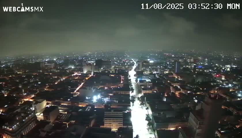 South View of Mexico City from Torre Latino Americana Tower PTZ  Live Cam - Cuauhtemoc, Ciudad de Mexico, Mexico