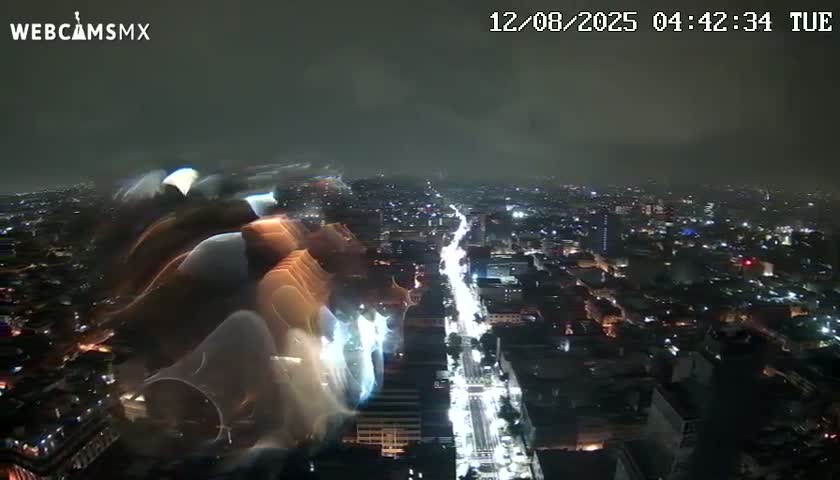 South View of Mexico City from Torre Latino Americana Tower PTZ  Live Cam - Cuauhtemoc, Ciudad de Mexico, Mexico