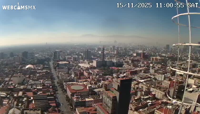 South View of Mexico City from Torre Latino Americana Tower PTZ  Live Cam - Cuauhtemoc, Ciudad de Mexico, Mexico