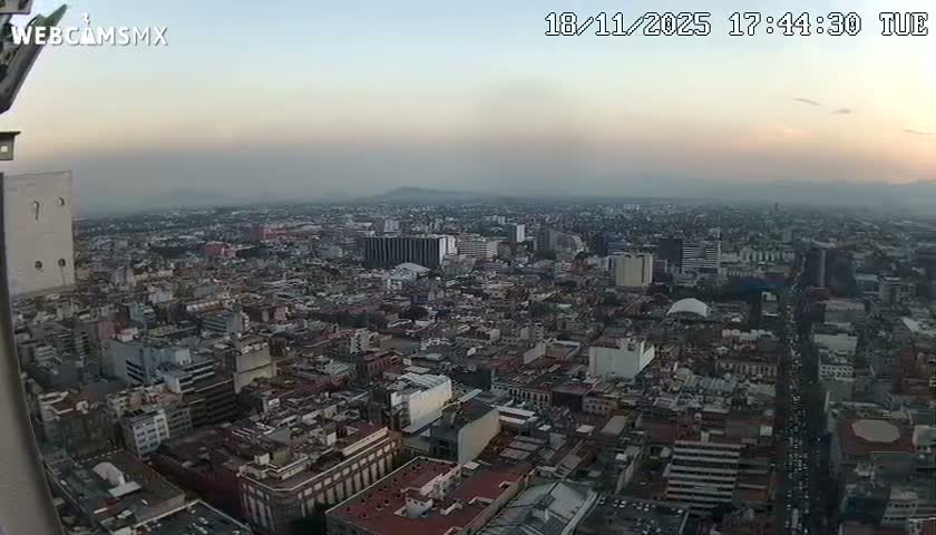 South View of Mexico City from Torre Latino Americana Tower PTZ  Live Cam - Cuauhtemoc, Ciudad de Mexico, Mexico