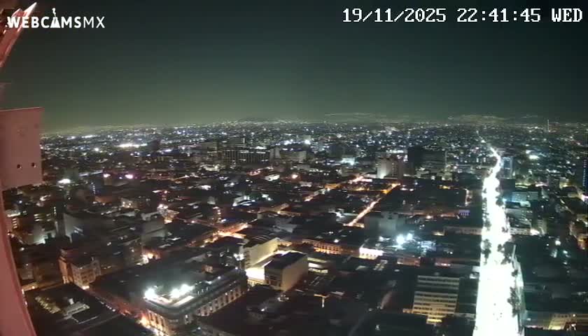 South View of Mexico City from Torre Latino Americana Tower PTZ  Live Cam - Cuauhtemoc, Ciudad de Mexico, Mexico