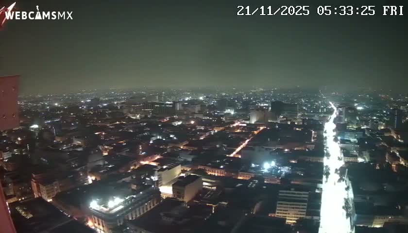 South View of Mexico City from Torre Latino Americana Tower PTZ  Live Cam - Cuauhtemoc, Ciudad de Mexico, Mexico