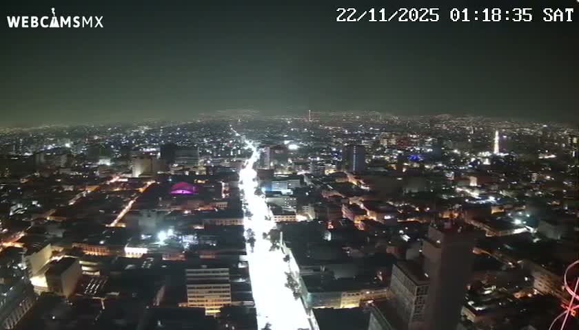South View of Mexico City from Torre Latino Americana Tower PTZ  Live Cam - Cuauhtemoc, Ciudad de Mexico, Mexico
