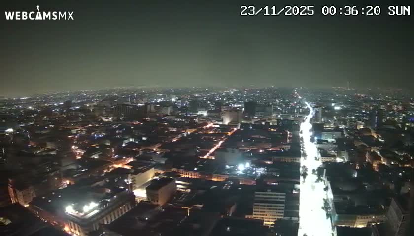 South View of Mexico City from Torre Latino Americana Tower PTZ  Live Cam - Cuauhtemoc, Ciudad de Mexico, Mexico