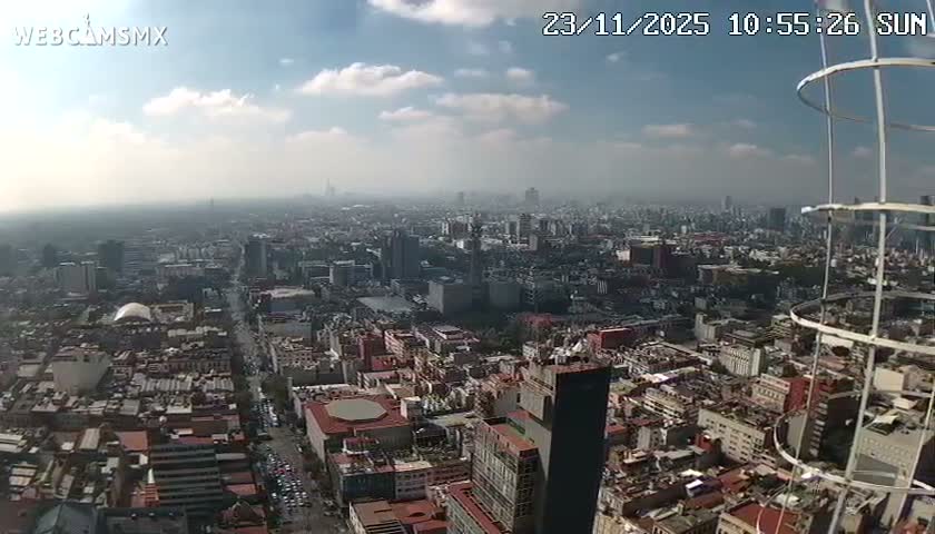 South View of Mexico City from Torre Latino Americana Tower PTZ  Live Cam - Cuauhtemoc, Ciudad de Mexico, Mexico