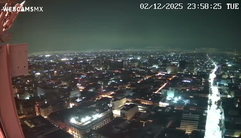 South View of Mexico City from Torre Latino Americana Tower PTZ  Live Cam - Cuauhtemoc, Ciudad de Mexico, Mexico