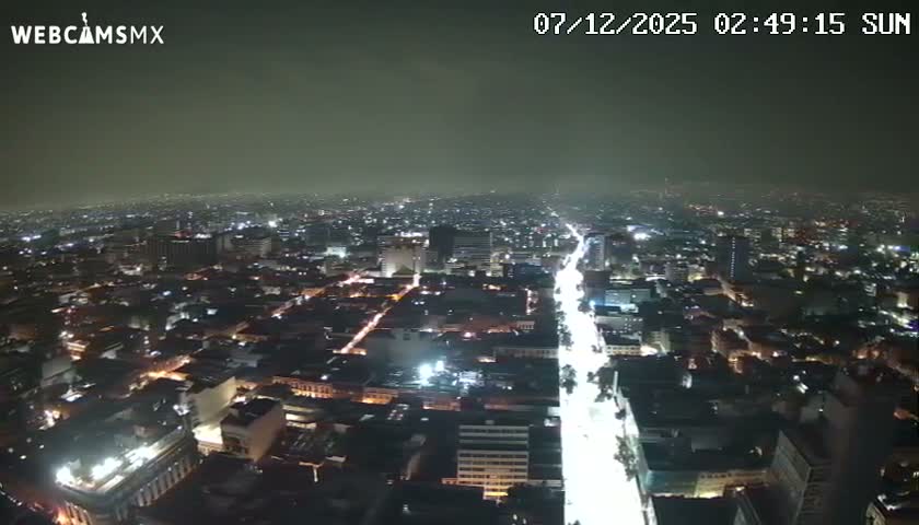 South View of Mexico City from Torre Latino Americana Tower PTZ  Live Cam - Cuauhtemoc, Ciudad de Mexico, Mexico