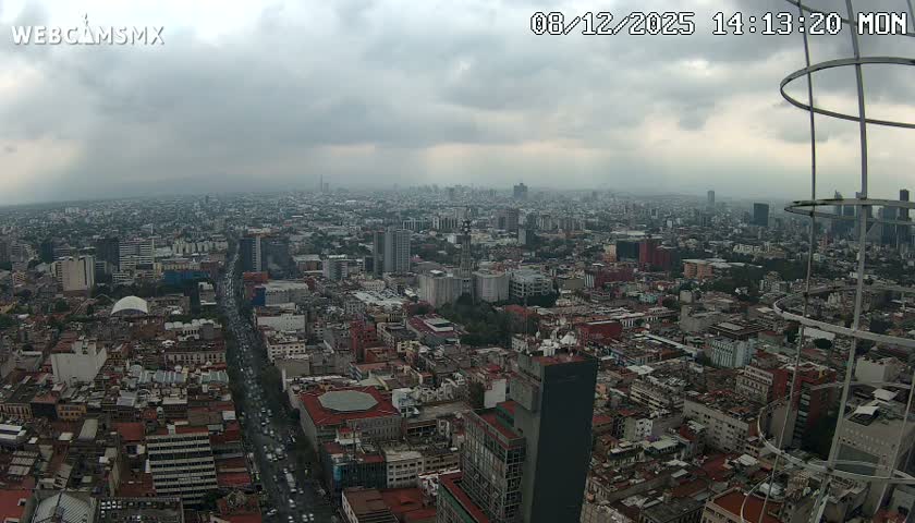 South View of Mexico City from Torre Latino Americana Tower PTZ  Live Cam - Cuauhtemoc, Ciudad de Mexico, Mexico